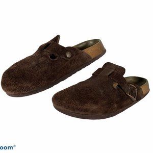 Betula by Birkenstock Brown Suede Leather Clogs